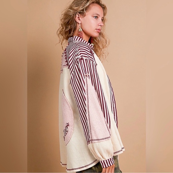 Last 1! POL Collar thermal button down long sleeves - Picture 3 of 10